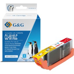 Глава за CANON PIXMA IP 7250/PIXMA MG 5450/6350 - Cyan - ink tank - WITH CHIP / С ЧИП - /551/ - CLI-551XLC (CLI551XLC) - BS6444B