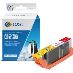Глава за CANON PIXMA IP 7250/PIXMA MG 5450/6350 - Grey - ink tank - WITH CHIP / С ЧИП - /551/ - CLI-551XLGY (CLI551XLGY) - 6447