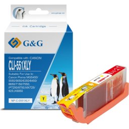 Глава за CANON PIXMA IP 7250/PIXMA MG 5450/6350 - Yellow - ink tank - WITH CHIP / С ЧИП - /551/ - CLI-551XLY (CLI551XLY) - 6446