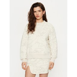 Lacoste Суитшърт SF2686 Бежов Oversize