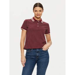 Tommy Hilfiger Тениска с яка и копчета WW0WW43928 Червен Slim Fit