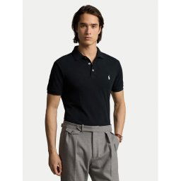 Polo Ralph Lauren Тениска с яка и копчета 710941439001 Черен Regular Fit