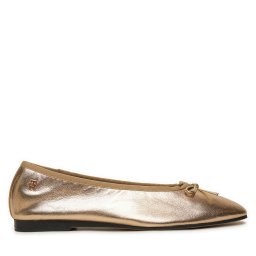Балеринки Tommy Hilfiger Ballerina Soft Leather Metallic FW0FW08452 Златист