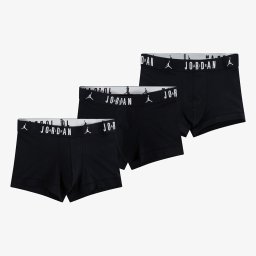 Боксерки Jordan Mens Flight Cotton 3-Pack Trunk Black S