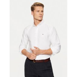 Tommy Hilfiger Риза Solid Heritage MW0MW35774 Бял Regular Fit