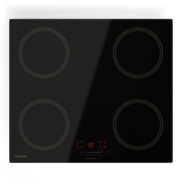 Klarstein Victoria индукционен плот, 60 см, 4 плочи, плъзгач, функция Boost (CP4-KL-Vct-60-TrdBlk)