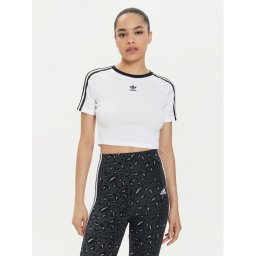adidas Тишърт 3-Stripes Baby IP0662 Бял Slim Fit