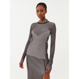 Patrizia Pepe Пуловер 8K0165/K123-J3S6 Сив Slim Fit
