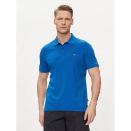 Napapijri Тениска с яка и копчета Elbas NP0A4GB4 Син Regular Fit