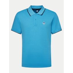North Sails Тениска с яка и копчета 692452 Син Regular Fit