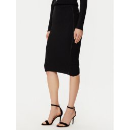 Guess Миди пола W5RD15 Z2V62 Черен Slim Fit