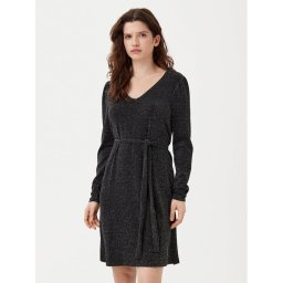 Vila Плетена рокля Eleina 14100741 Черен Regular Fit