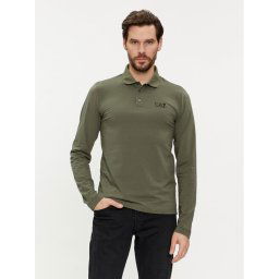 EA7 Emporio Armani Тениска с яка и копчета 8NPF05 PJM5Z 1846 Зелен Regular Fit