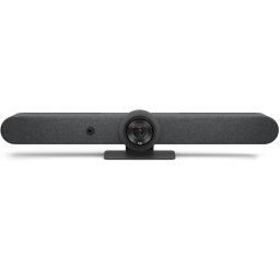 Конферентна камера Logitech Rally Bar Graphite (960-001311), 2x колони, 4K, вграден микрофон, управляема (PTZ), LAN, Wi-Fi, HDMI, USB, черна