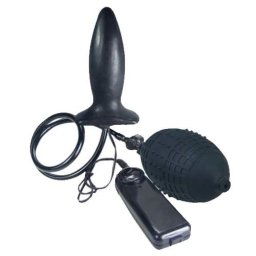Надуваем вибро анален разширител Butt Plug с помпа "POZZI BLACK" 10 см