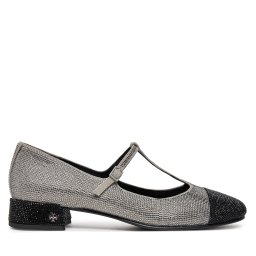 Балеринки Tory Burch Cap-Toe T-Strap Pave Heeled 159830 Сребрист