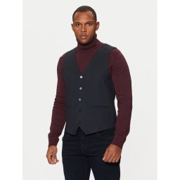 Tom Tailor Жилетка за костюм 1044114 Тъмносин Slim Fit