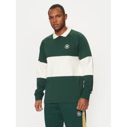 Converse Тениска с яка и копчета Marquis Retro 10027563-A01 Зелен Regular Fit
