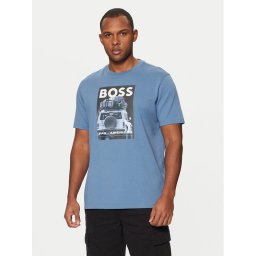 BOSS Тишърт Te_Mextour 50535079 Син Regular Fit