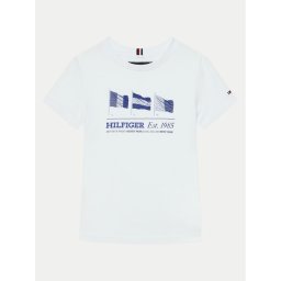 Tommy Hilfiger Тишърт KB0KB09350 S Бял Regular Fit