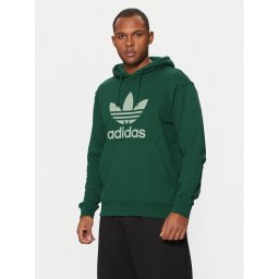 adidas Суитшърт adicolor Classic Trefoil JN7011 Зелен Regular Fit