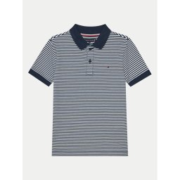 Tommy Hilfiger Тениска с яка и копчета KB0KB09333 Тъмносин Regular Fit
