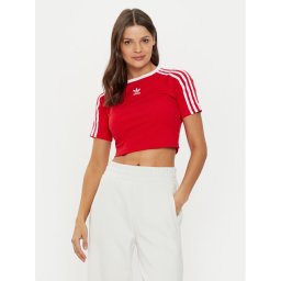 adidas Тишърт 3-Stripes Baby JD0303 Червен Slim Fit
