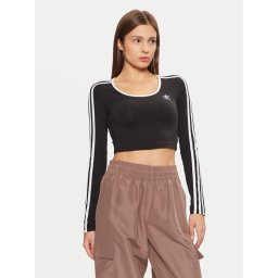adidas Блуза adicolor 3-Stripes JD4624 Черен Slim Fit