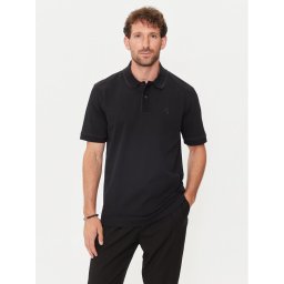 Boss Тениска с яка и копчета Parlay 210 50512112 Черен Regular Fit