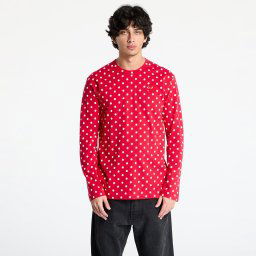 Тениска Comme des Garçons PLAY Heart Logo Long Sleeve Tee UNISEX Red XL
