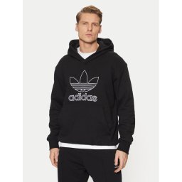 adidas Суитшърт adicolor Outline Trefoil JP1079 Черен Loose Fit