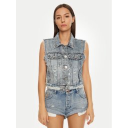 One Teaspoon Елек 26832 Син Regular Fit