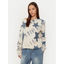 One Teaspoon Суитшърт Denim Star 26795C Бежов Relaxed Fit