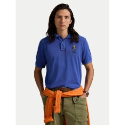 Polo Ralph Lauren Тениска с яка и копчета 710958188001 Син Regular Fit