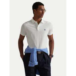 Polo Ralph Lauren Тениска с яка и копчета 710941439002 Бял Regular Fit