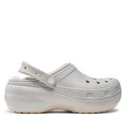 Чехли Crocs Classic Platform Glitter Lined Clog W 210413 Сребрист