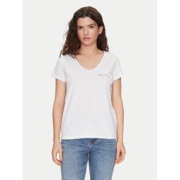 Pieces Тишърт Silly 17156926 Бял Regular Fit
