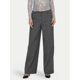 ONLY Текстилни панталони Lalana 15334247 Сив Wide Leg