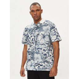 Just Cavalli Тениска с яка и копчета 76OAG6RL Син Regular Fit