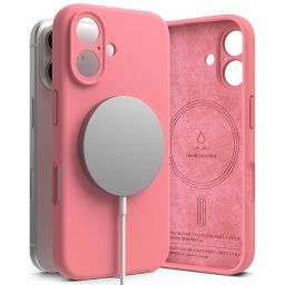 Силиконов калъф кейс Ringke Silicone Magnetic MagSafe, За iPhone 16, Pink