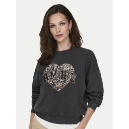 ONLY Суитшърт Lauren 15339833 Сив Regular Fit