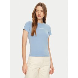 Guess Jeans Тишърт W4YI01 J1314 Светлосиньо Regular Fit