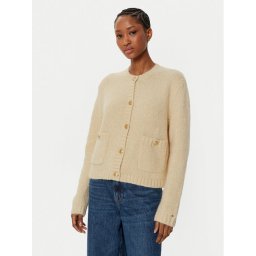 Tommy Hilfiger Кардиган WW0WW44473 Бежов Regular Fit