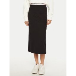 Tommy Jeans Пола тип молив DW0DW19365 Черен Slim Fit