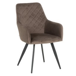 Трапезен стол Sonata Eton P, Сив, Праховобоядисан метал