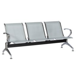 Посетителска пейка Sonata Blum CR-1030-3, Сребърна, 3 места