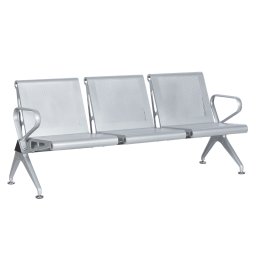 Посетителска пейка Sonata Blum CR-1032-3, Сребърна