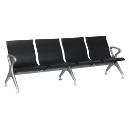 Посетителска пейка с 4 места Sonata Blum CR-1035-4, Черна