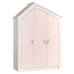 Трикрилен гардероб Sonata Pink House, Височина 207 см