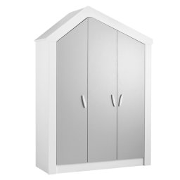 Трикрилен гардероб Sonata White House, Детски, ПДЧ, 206 см